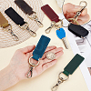 6Pcs 6 Colors Cowhide Leather Keychain KEYC-PH0002-15-3