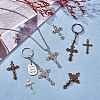 64Pcs 8 Style Tibetan Style Alloy Pendants FIND-SZ0002-81-3