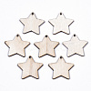 Unfinished Natural Poplar Wood Pendants WOOD-S045-107-1