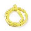 Electroplate Opaque Solid Color Glass Beads Strands EGLA-M020-06-2