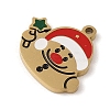 Christmas Theme Ion Plating(IP) 304 Stainless Steel Enamel Pendants STAS-Z083-07G-06-2
