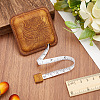 Flower Pattern Leather Tape Measure AJEW-WH20001-30B-4