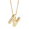 1pc Brass Chain with Alloy Letter Pendants Necklaces NJEW-LP0001-41N-G-1
