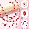 2 Strands Handmade Lampwork Beads Strands LAMP-CJ0003-18-3