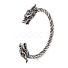 Viking 304 Stainless Steel Open Cuff Bangles for Men BJEW-U001-07D-G-1