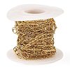 Ion Plating(IP) Handmade 304 Stainless Steel Oval Link Chains CHS-G025-03G-3