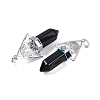 Natural Obsidian Faceted Pointed Bullet Big Pendants G-H076-02P-010-2
