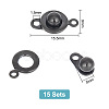 15 Sets 201 Stainless Steel Snap Clasps STAS-UN0045-78-4