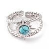 Sun 304 Stainless Steel Open Cuff Rings RJEW-G314-04P-3