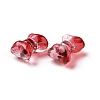 Transparent Spray Painted Glass Beads X-GLAA-I050-11-3