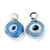 Handmade Evil Eye Lampwork Charms KK-F764-13P-07-2