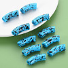 Opaque Spray Painted Acrylic Beads MACR-S372-001F-B07-6