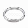 Tarnish Resistant 304 Stainless Steel Split Key Rings Hand Polished STAS-H383-29P-2