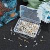 100Pcs 2 Colors 304 Stainless Steel Ball Stud Earring Post STAS-BBC0001-78-6