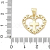 Religion Cross Brass Micro Pave Clear Cubic Zirconia Pendants CU-CBA83A6-03F-G02-3