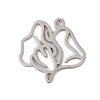 Non-Tarnish 304 Stainless Steel Pendants STAS-S139-06P-08-3