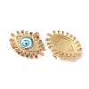 Rack Plating Brass Micro Pave Cubic Zirconia Pendants KK-H486-24G-02-2