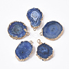 Natural Druzy Agate Pendants G-N325-04B-1