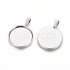 Alloy Pendant Cabochon Settings PALLOY-A13368-AS-NR-2