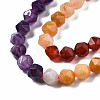 Chakra Theme Natural Tiger Eye & Rose Quartz & Amethyst & Topaz Jade & Red Agate & Amazonite & Sodalite Beads Strands G-S376-002A-3