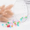AB Color Transparent Acrylic Faceted Round Beads X-PL642-3