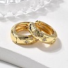 Clear Cubic Zirconia Star Hoop Earrings X-EJEW-C022-01G-1