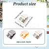 180Pcs 3 Color 202 Stainless Steel Ribbon Crimp Ends DIY-FG0004-21-2