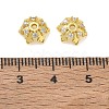 Brass Micro Pave Cubic Zirconia Bead Caps CU-CBAA9C2-08G-3