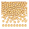 120Pcs Textured Brass Beads KK-PH0011-78-6