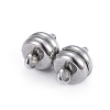 Tarnish Resistant 304 Stainless Steel Magnetic Clasps with Loops X-STAS-P206-03P-1