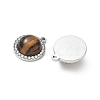 304 Stainless Steel & Natural Tiger Eye Pendants SA-CBA11D7-04P-2