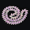 Electroplate Glass Beads Strands EGLA-N012-04P-2