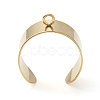 Ion Plating(IP) 304 Stainless Steel Open Cuff Finger Ring Components STAS-WH0029-40B-G-2