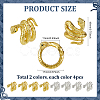 8Pcs 2 Colors Brass Beads KK-PH0014-64-2