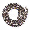 Electroplate Transparent Glass Beads Strands GLAA-T032-T8mm-AB02-3