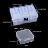 13Pcs Square Plastic Organizer Beads Storage Containers CON-YW0001-36-4