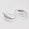 Brass Micro Pave Cubic Zirconia Earring Hooks ZIRC-Q022-035P-NF-1