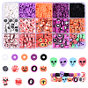 15 Styles Halloween Theme Handmade Polymer Clay Beads CLAY-YW0002-59-1