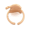 Christmas Theme Alloy Enamel Open Cuff Ring RJEW-C106-02G-KCG-3