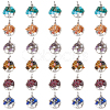 HOBBIESAY 10 Sets 6 Styles Natural & Synthetic Mixed Stone Chip Pendants G-HY0001-35-1