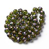 Handmade Gold Sand Lampwork Beads Strands LAMP-T017-05E-2