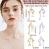 12Pcs 2 Colors Brass Micro Pave Clear Cubic Zirconia Pendants KK-BBC0015-64-2