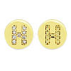 Brass Micro Pave Clear Cubic Zirconia Beads KK-T030-LA843-HX3-3