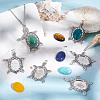 DIY Turtle Gemstone Pendant Making Kits DIY-SC0019-06-5