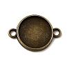 Flat Round Alloy Cabochon Connector Settings X-PALLOY-N0087-03AB-NF-1