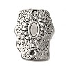 Tibetan Style 304 Stainless Steel Pendant Rhinestone Settings STAS-G278-26AS-1