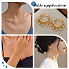 60Pcs 2 Styles Brass Pave Clear Cubic Zirconia Flat Round Link & Charms Findings Kits KK-AR0001-83-5
