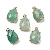 Natural Dyed Strawberry Quartz Faceted Pendants G-M431-16G-07-1