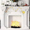 2Pcs 2 Style Lemon Wooden Beaded Garland with Rustic Jute Tassel HJEW-GF0001-26-6