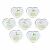 Transparent Resin Pendants RESI-N030-002B-1